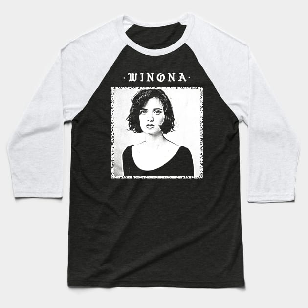 Winona // Retro Style Aesthetic Design Baseball T-Shirt by DankFutura